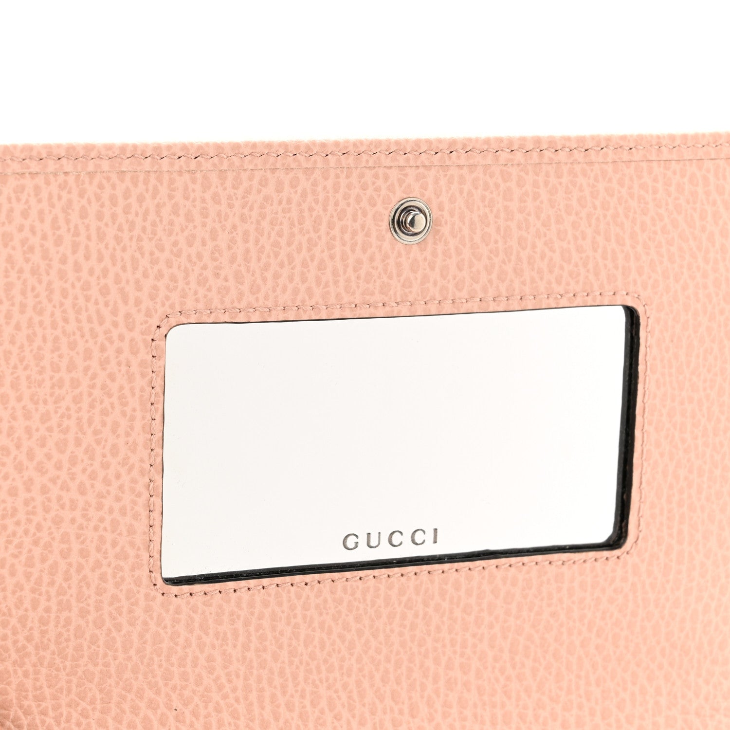 Gucci Dollar Calfskin Enamel Monochrome Mini GG Marmont Chain Wallet Perfect Pink 7 of 11