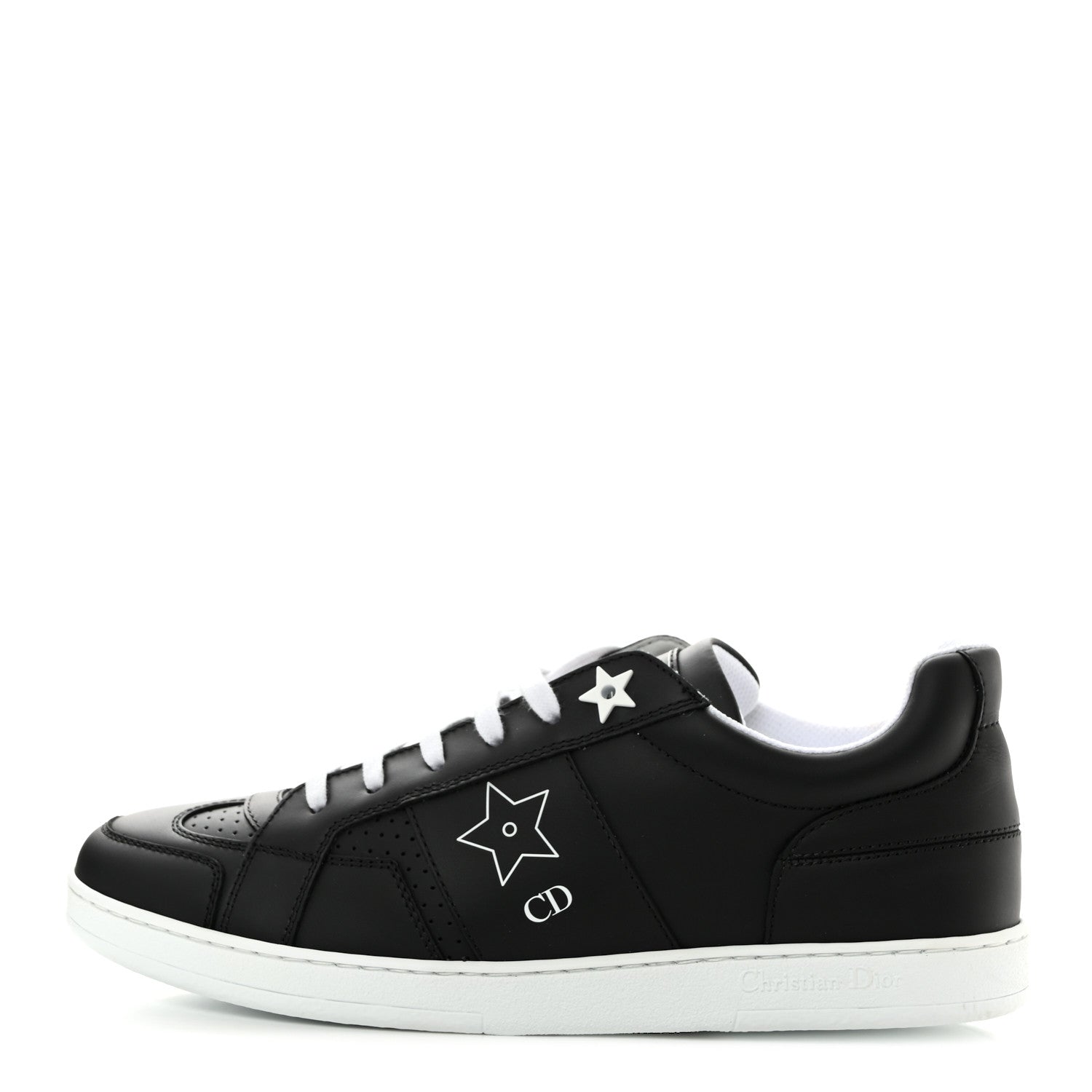 Christian Dior Calfskin Dior Star Ors Low Top Sneakers 39.5 Black 1 of 9