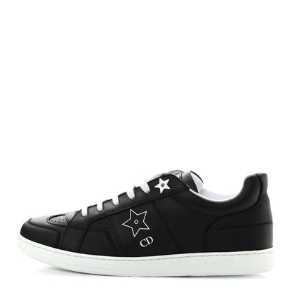 Christian Dior Calfskin Dior Star Ors Low Top Sneakers 39.5 Black 1 of 9