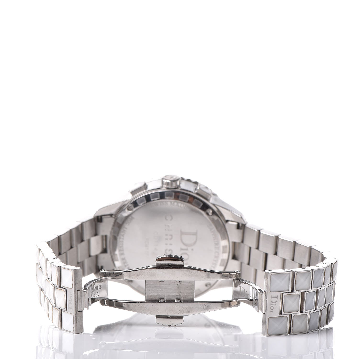 Christian Dior Stainless Steel Diamond Sapphire 38mm Christal Chronograph Quartz Watch White 6 of 6