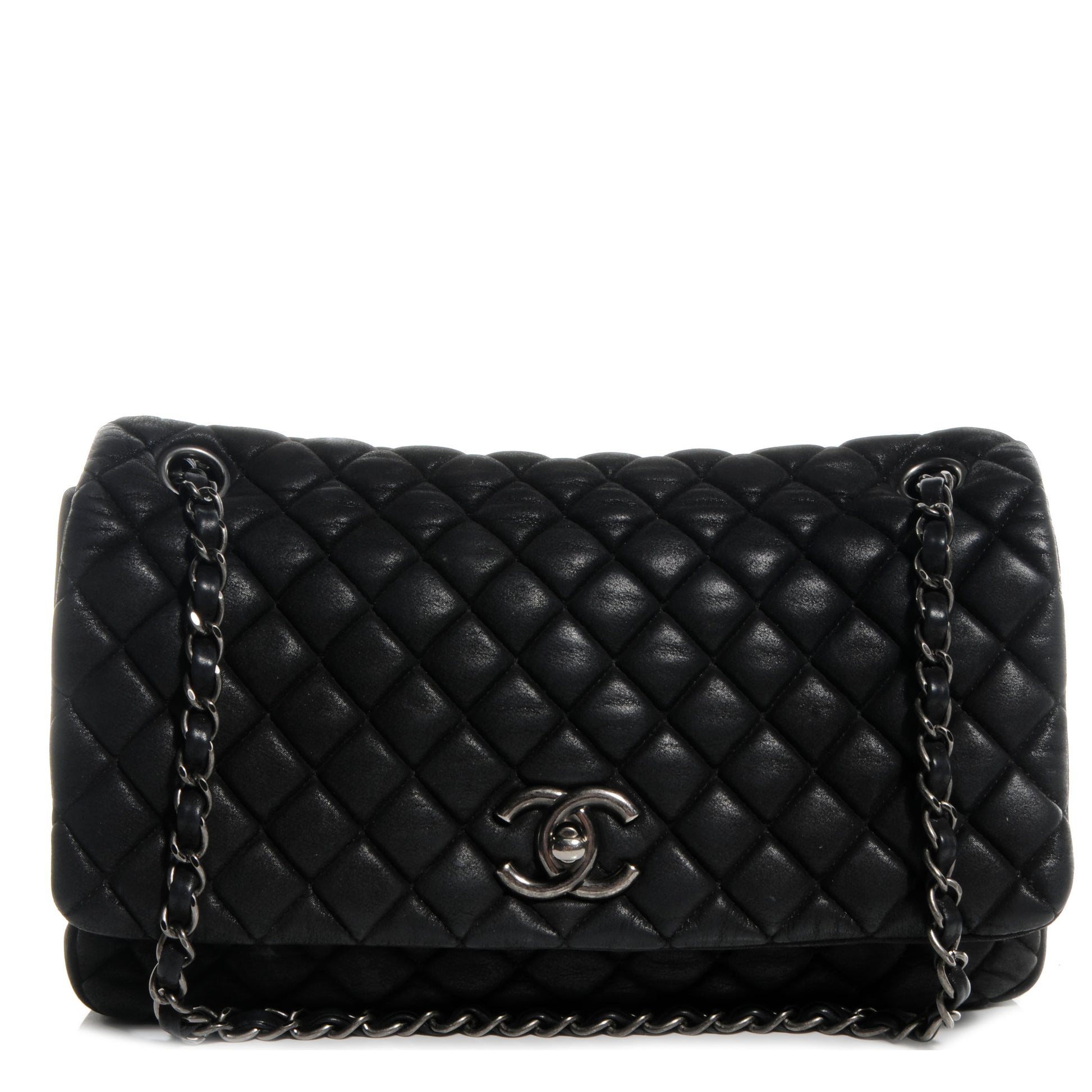 Chanel Iridescent Calfskin New Bubble Large Flap Dark Grey 1 of 9