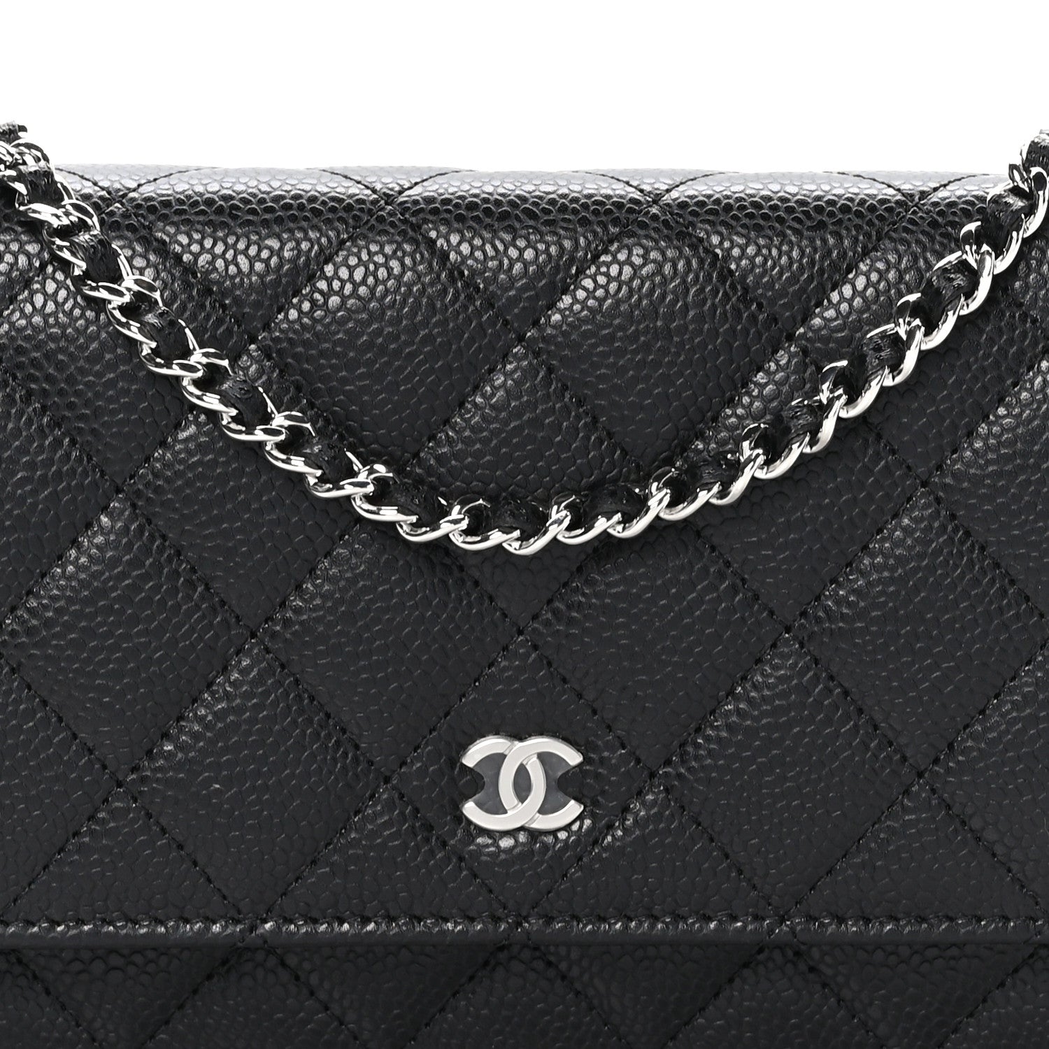 Chanel Caviar Quilted Wallet on Chain WOC Black 9 of 12