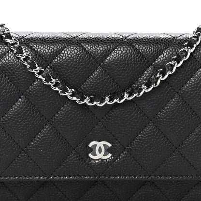 Chanel Caviar Quilted Wallet on Chain WOC Black 9 of 12