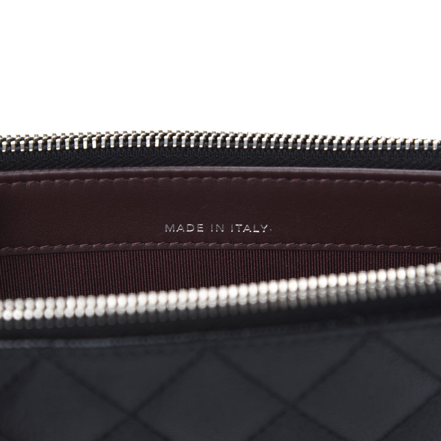 Caviar Quilted Small Clutch With Chain Black