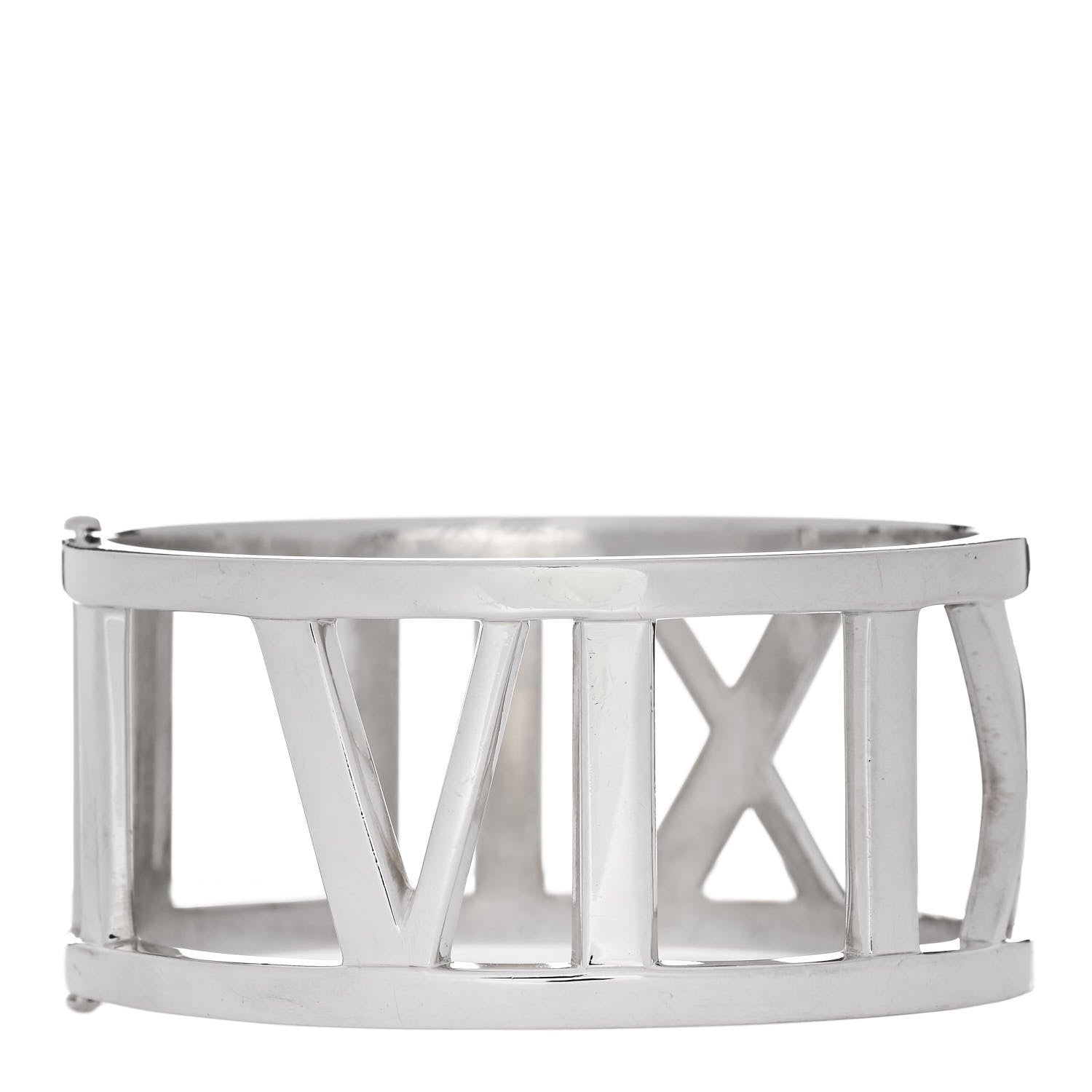 Tiffany Sterling Silver Wide Atlas Hinged Bangle Bracelet 1 of 4