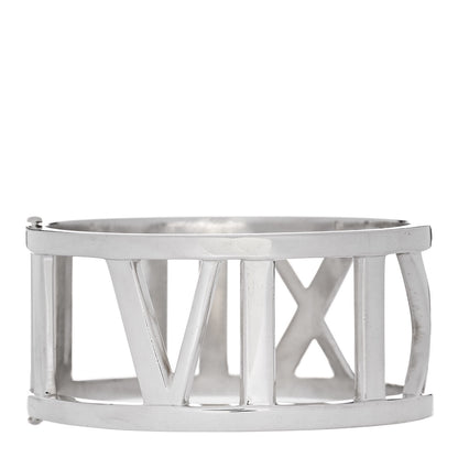 Tiffany Sterling Silver Wide Atlas Hinged Bangle Bracelet 1 of 4