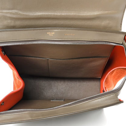 Celine Smooth Calfskin Suede Small Tri-Color Trapeze Orange 8 of 21