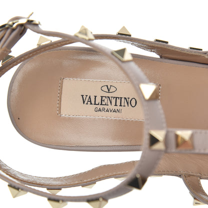 Valentino Garavani Patent Rockstud Ankle Strap 100mm Pumps 41 Vinaccia Poudre 6 of 11