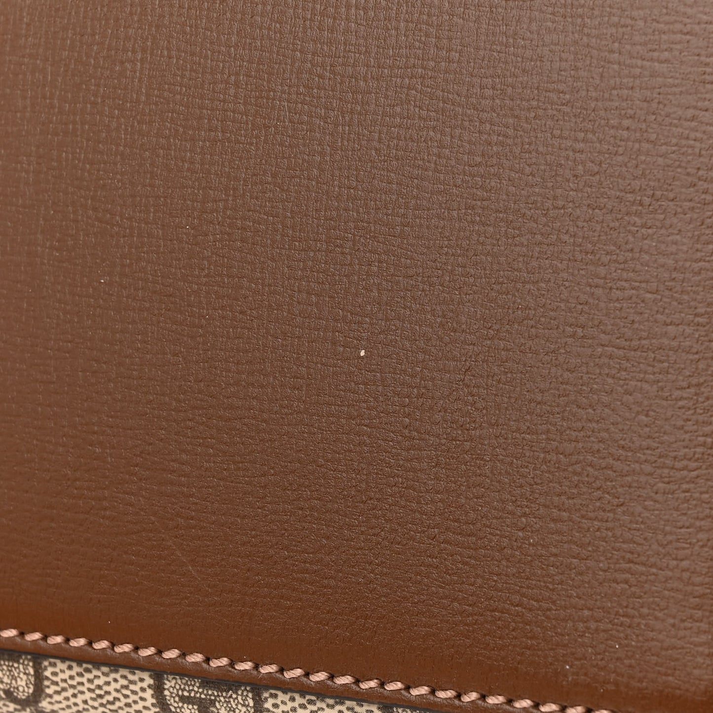 GG Supreme Monogram Azalea Calfskin Small Retro Interlocking G Tote Bag Beige Ebony Brown Sugar