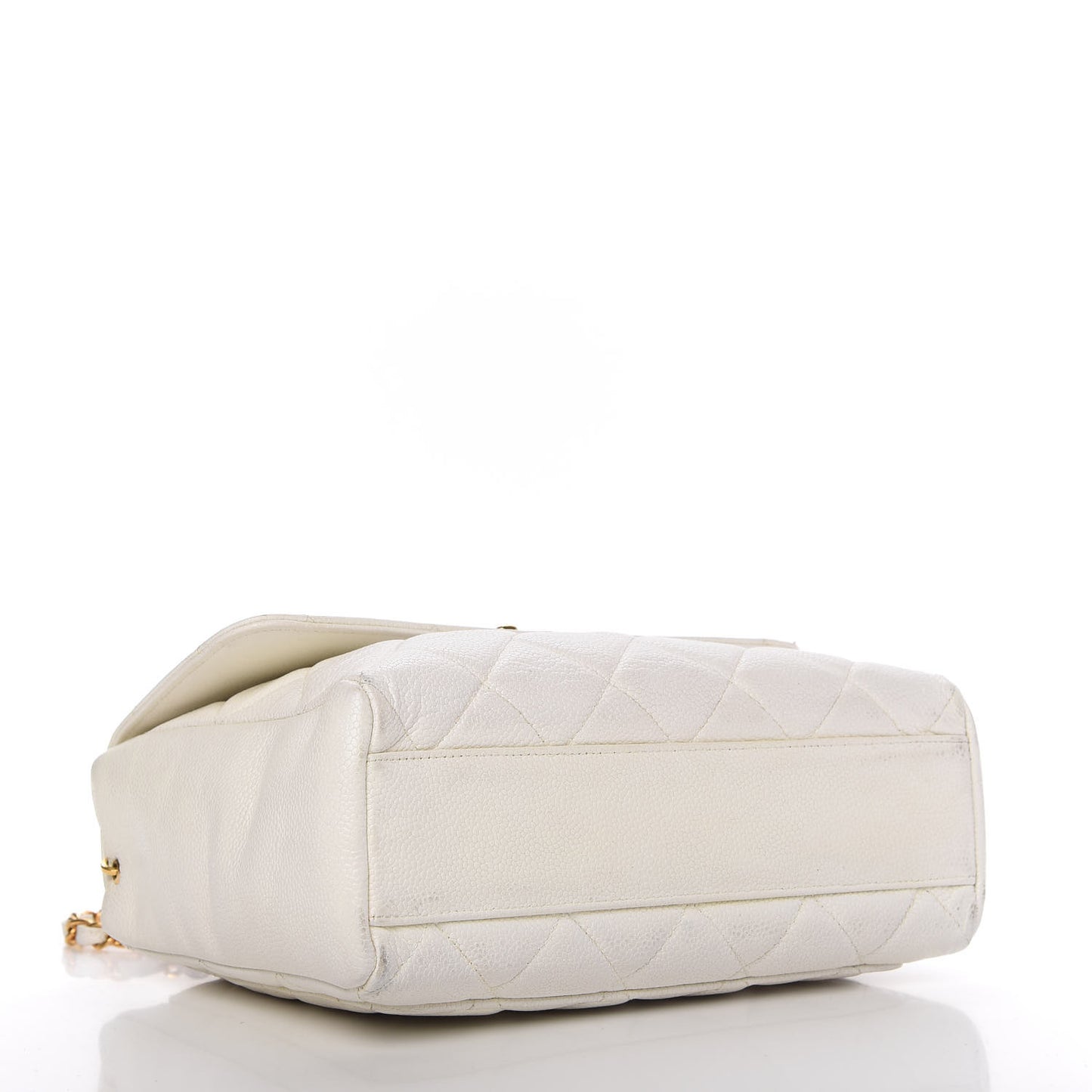 Caviar Quilted Small Flap White