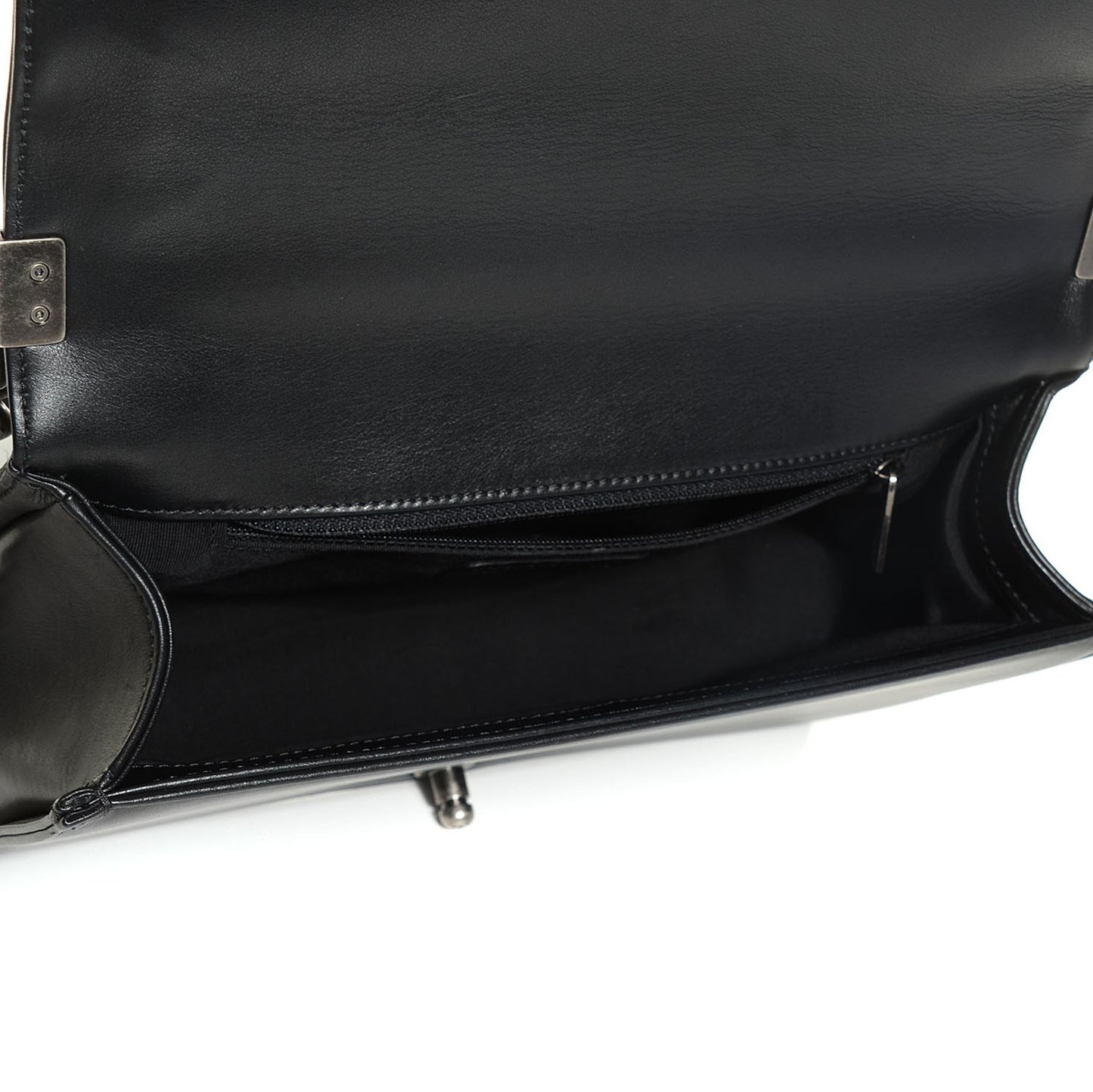 Lambskin Quilted New Medium Boy Flap Black