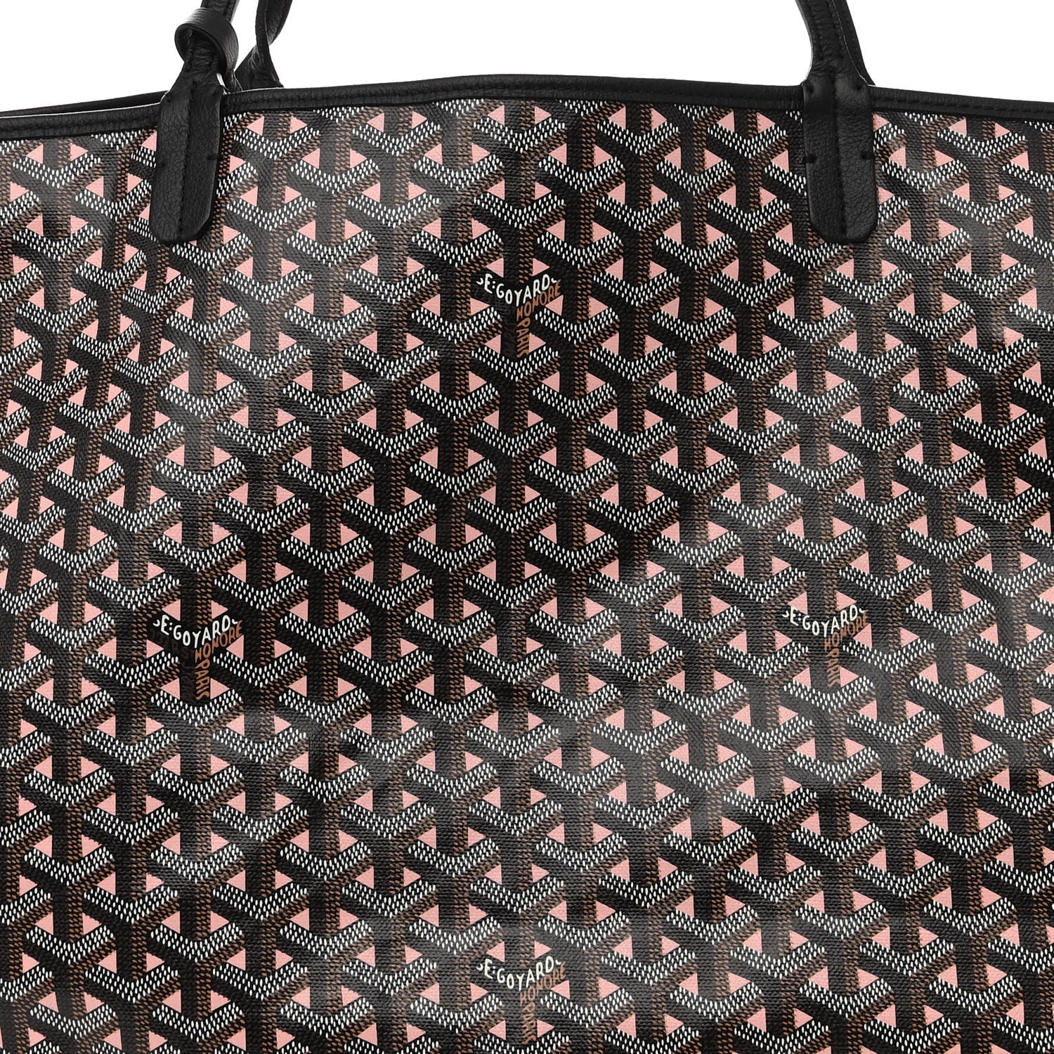 Goyard Goyardine Saint Louis Claire Voie GM Black Pink 9 of 14