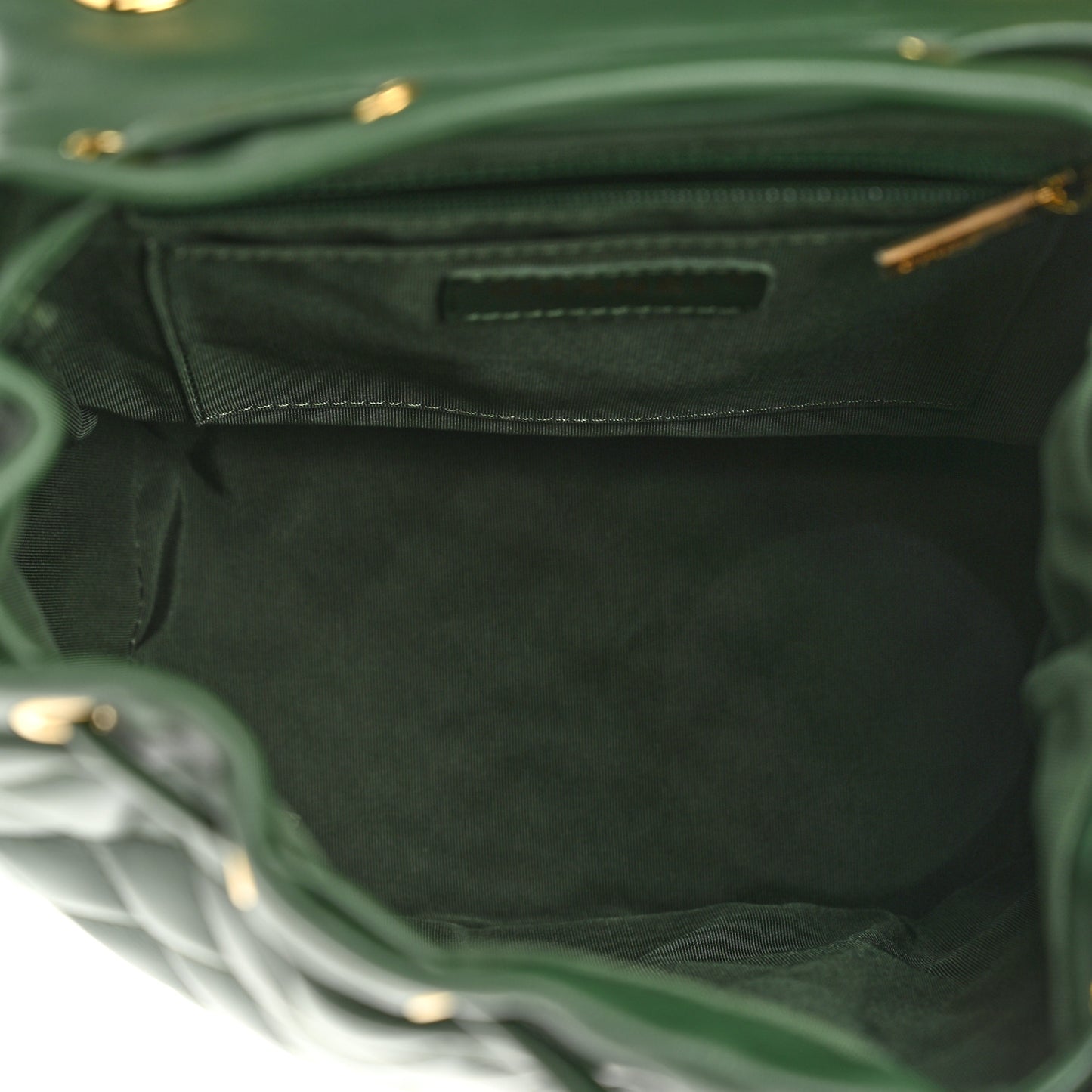 Calfskin Quilted Small Urban Spirit Backpack Dark Green