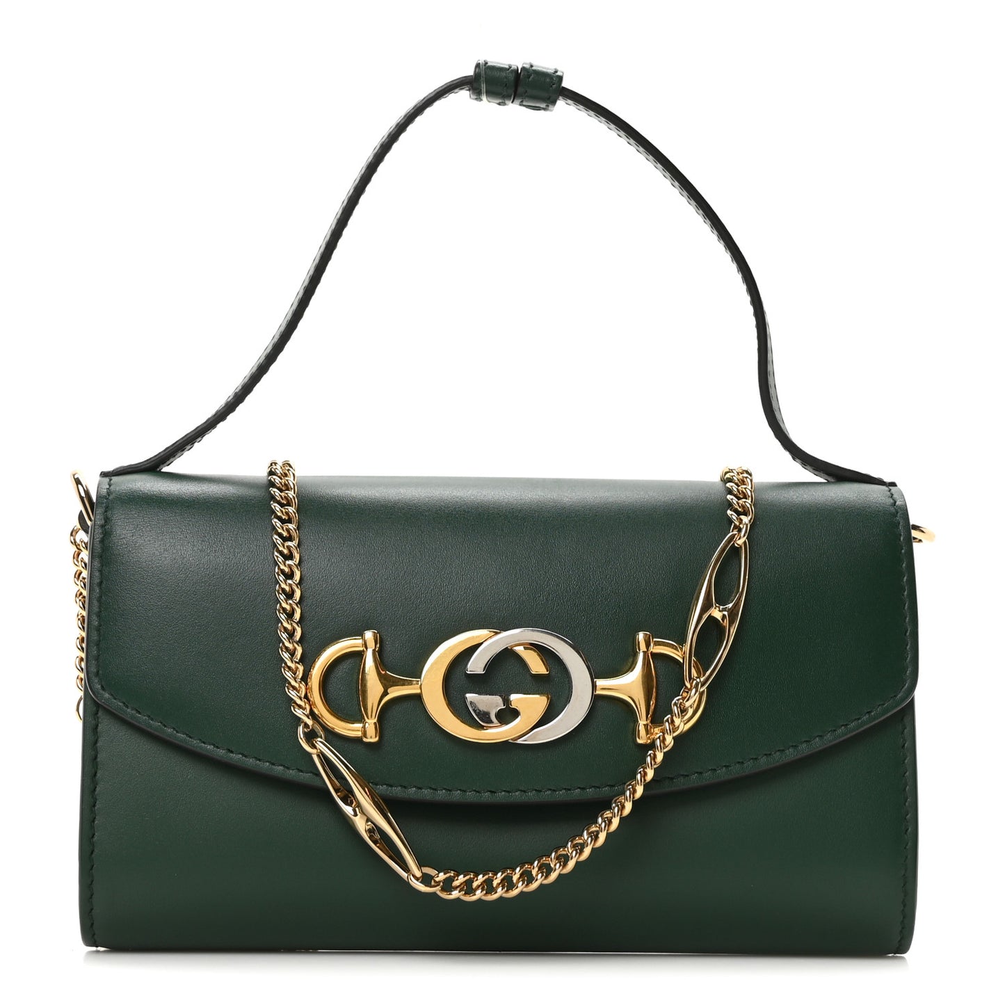 Smooth Calfskin Mini Zumi Shoulder Bag Vintage Green