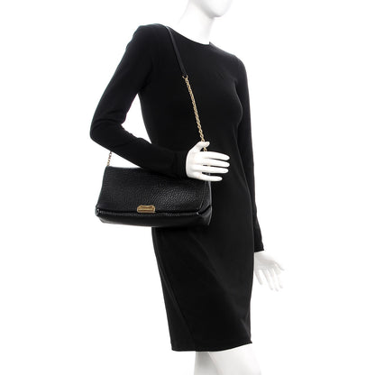Burberry Signature Grain Medium Mildenhall Crossbody Bag Black 2 of 8