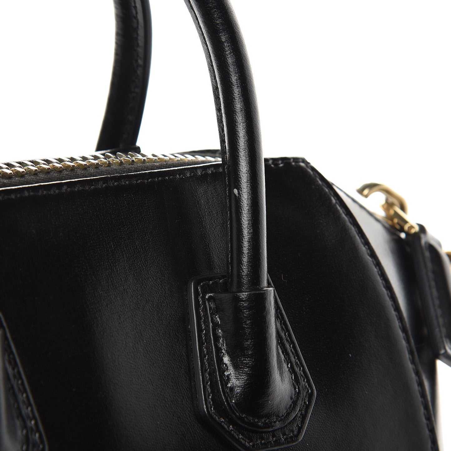 Shiny Lord Calfskin Mini Antigona Black