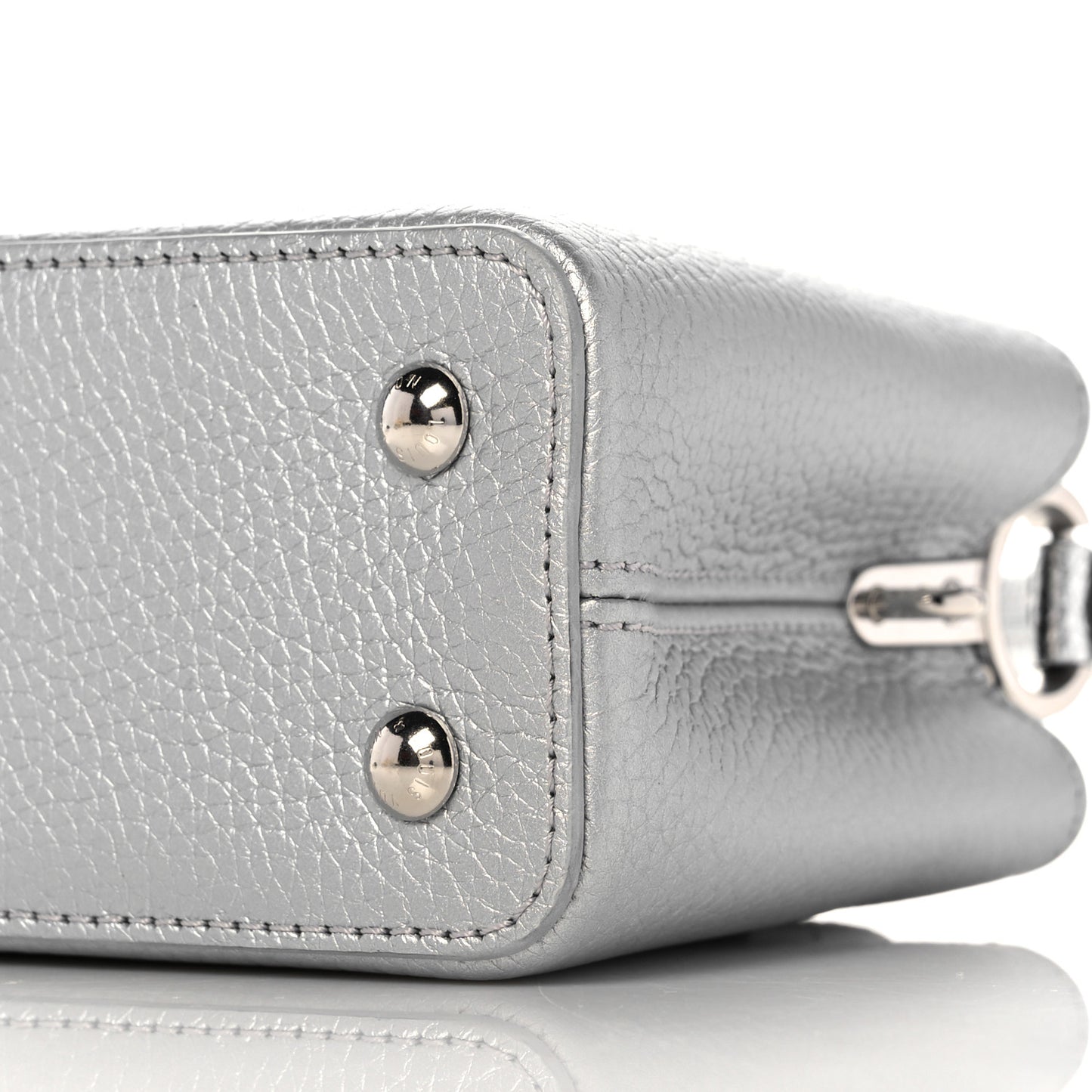 Taurillon Lizard Flower Chain Capucines Mini Silver