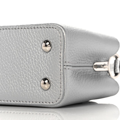 Louis Vuitton Taurillon Lizard Flower Chain Capucines Mini Silver 7 of 8