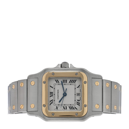 Cartier Stainless Steel 18K Yellow Gold 29mm Santos De Cartier Galbee Quartz Watch 2 of 4