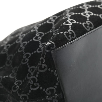 Gucci Suede Monogram Hobo Black 12 of 15