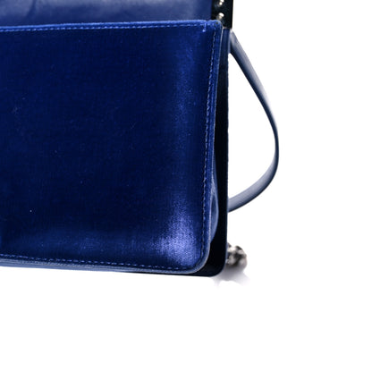 Chanel Velvet Quilted Medium Boy Flap Blue 17 of 21