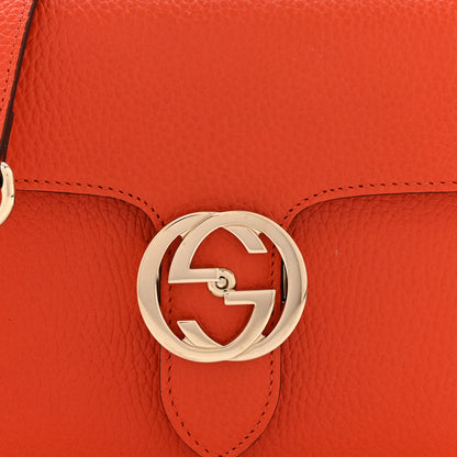Gucci Dollar Calfskin Small Interlocking G Shoulder Bag Sun Orange 8 of 10