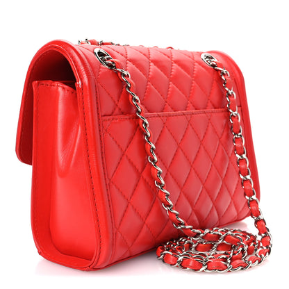 Chanel Lambskin Quilted Small Geometric Flap Red 3 of 12