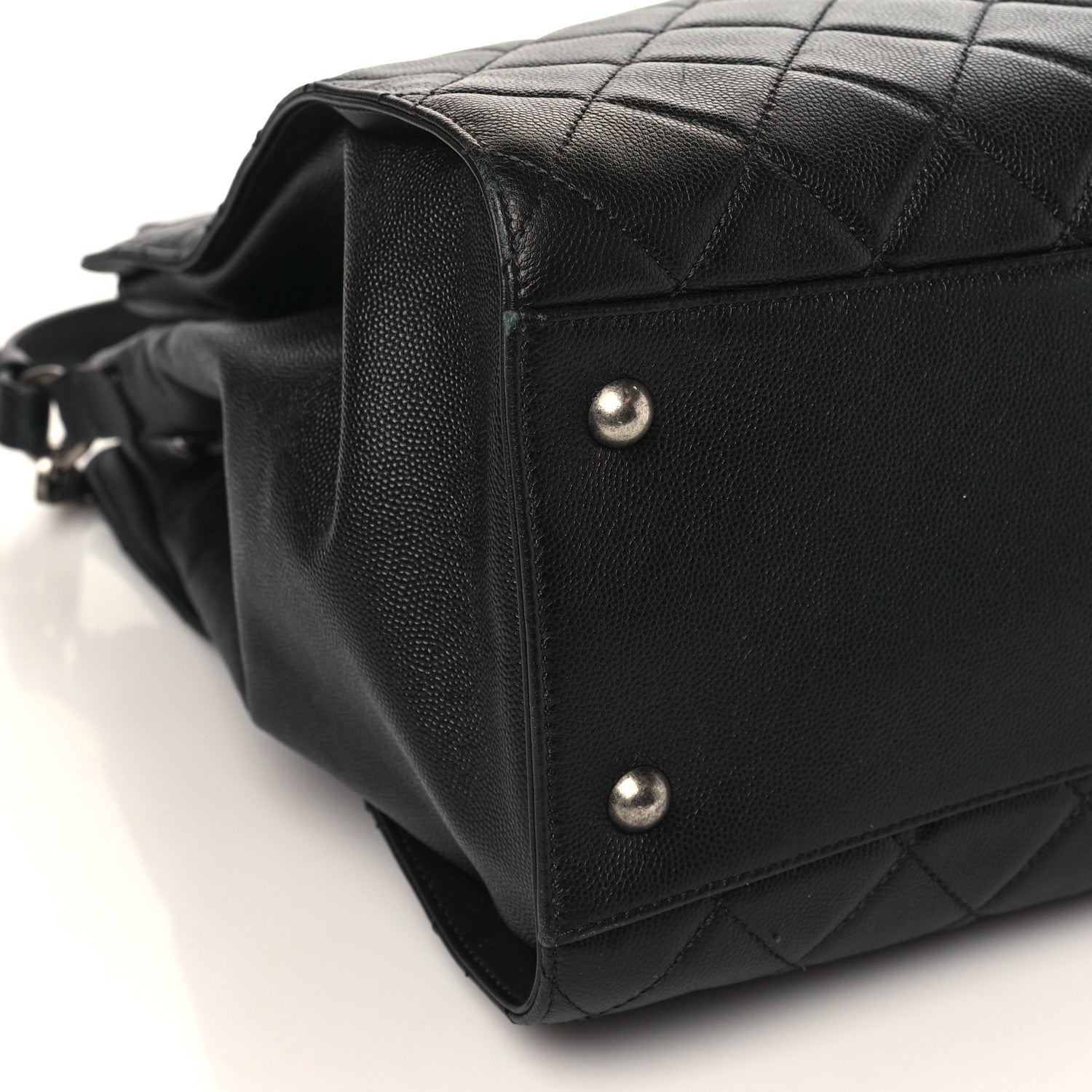 Chanel Caviar Quilted Large CC Bucket Bag Black 7 of 8