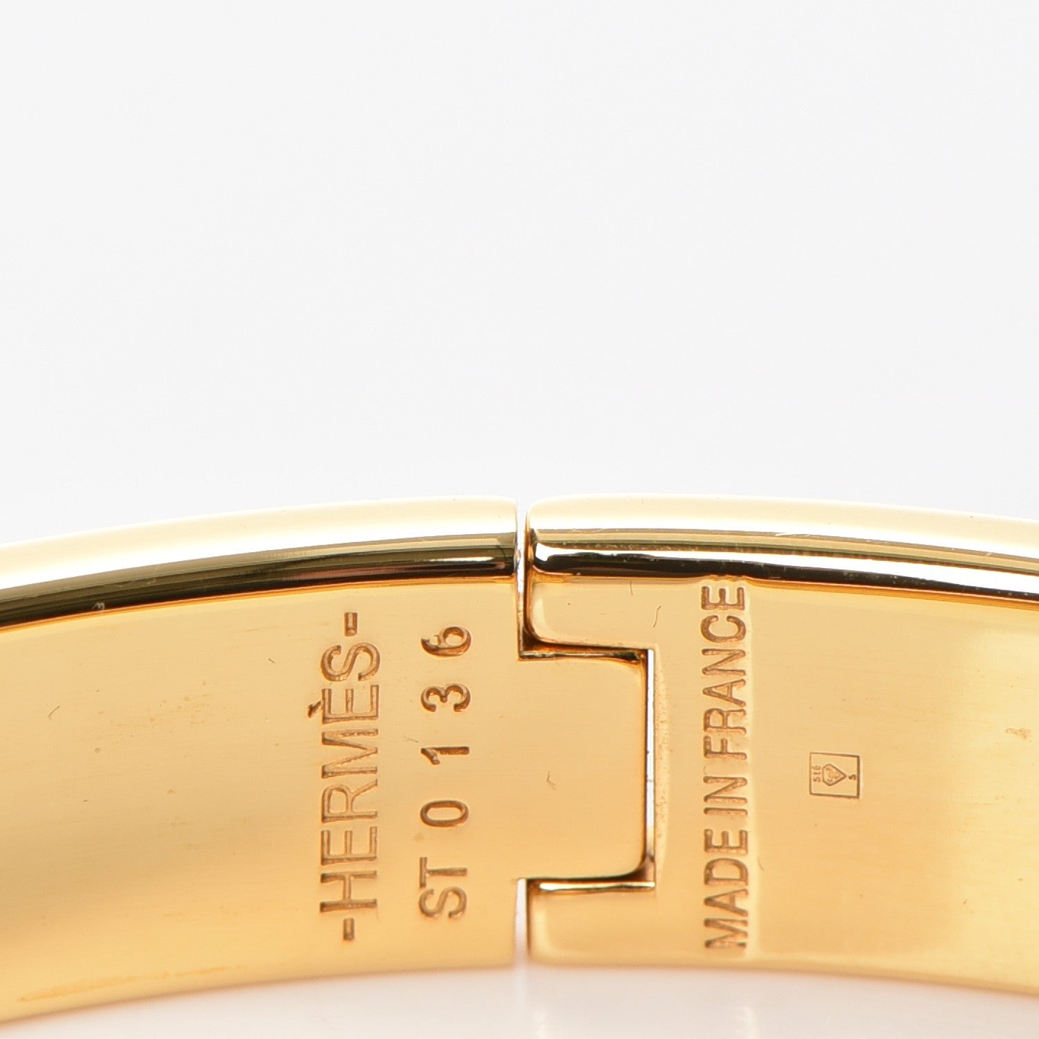 Hermes Enamel Narrow Clic Clac H Bracelet PM Orange 4 of 5