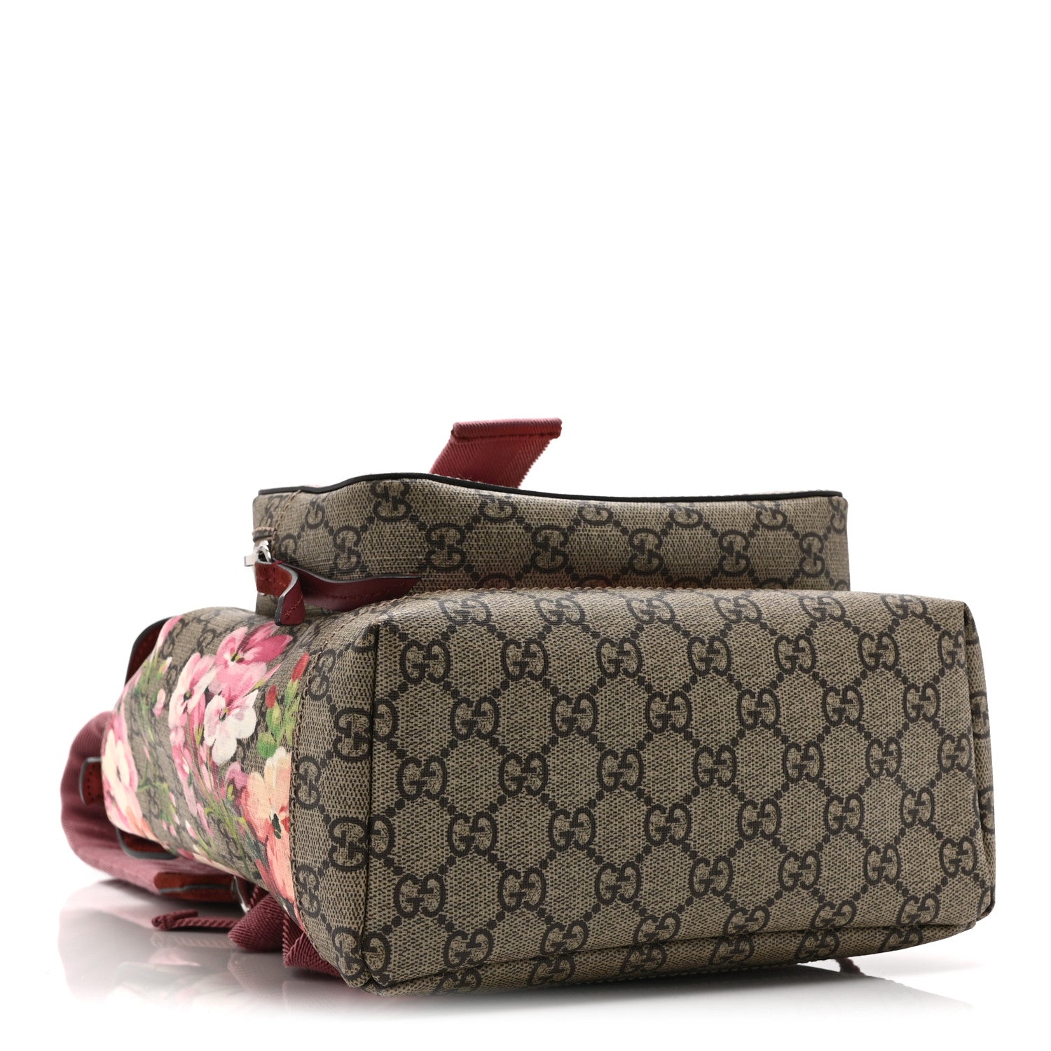 Gucci GG Supreme Monogram Blooms Small Single Buckle Backpack Beige Multicolor Dry Rose 4 of 10