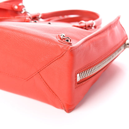 Balenciaga Calfskin Papier Mini A4 Zip Around Tote Rouge Coquelicot 9 of 12