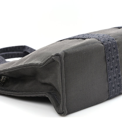 Hermes Canvas Herline MM Tote Grey 8 of 9