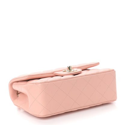 Chanel Lambskin Quilted Mini Rectangular Flap Light Pink 4 of 9