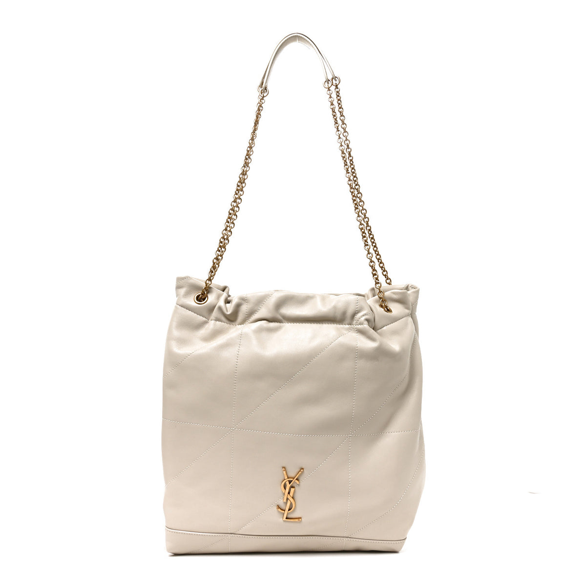 Saint Laurent Lambskin Matelasse Monogram Medium Jamie 4.3 Pochon Crema Soft 1 of 11
