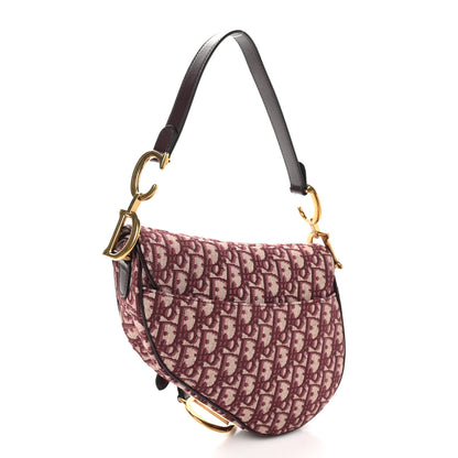 Christian Dior Oblique Saddle Bag Burgundy 3 of 10