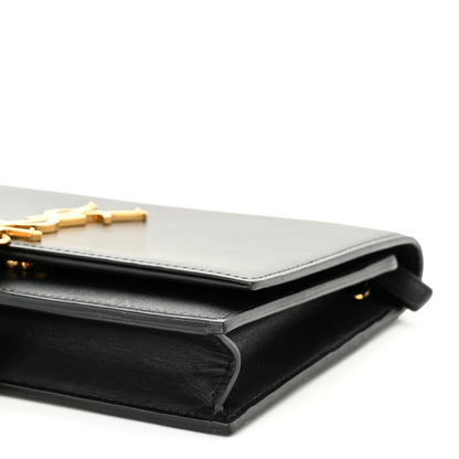 Saint Laurent Smooth Calfskin Classic Monogram Kate Tassel Chain Wallet Black 9 of 9
