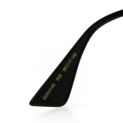 Gucci Metal Rectangular Frame Sunglasses GG0414S Gold Multicolor 6 of 8