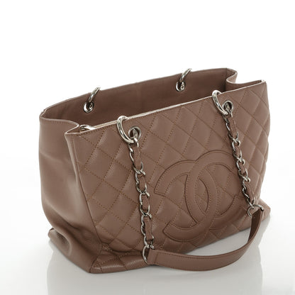 Chanel Caviar Quilted Grand Shopping Tote GST Taupe 8 of 8