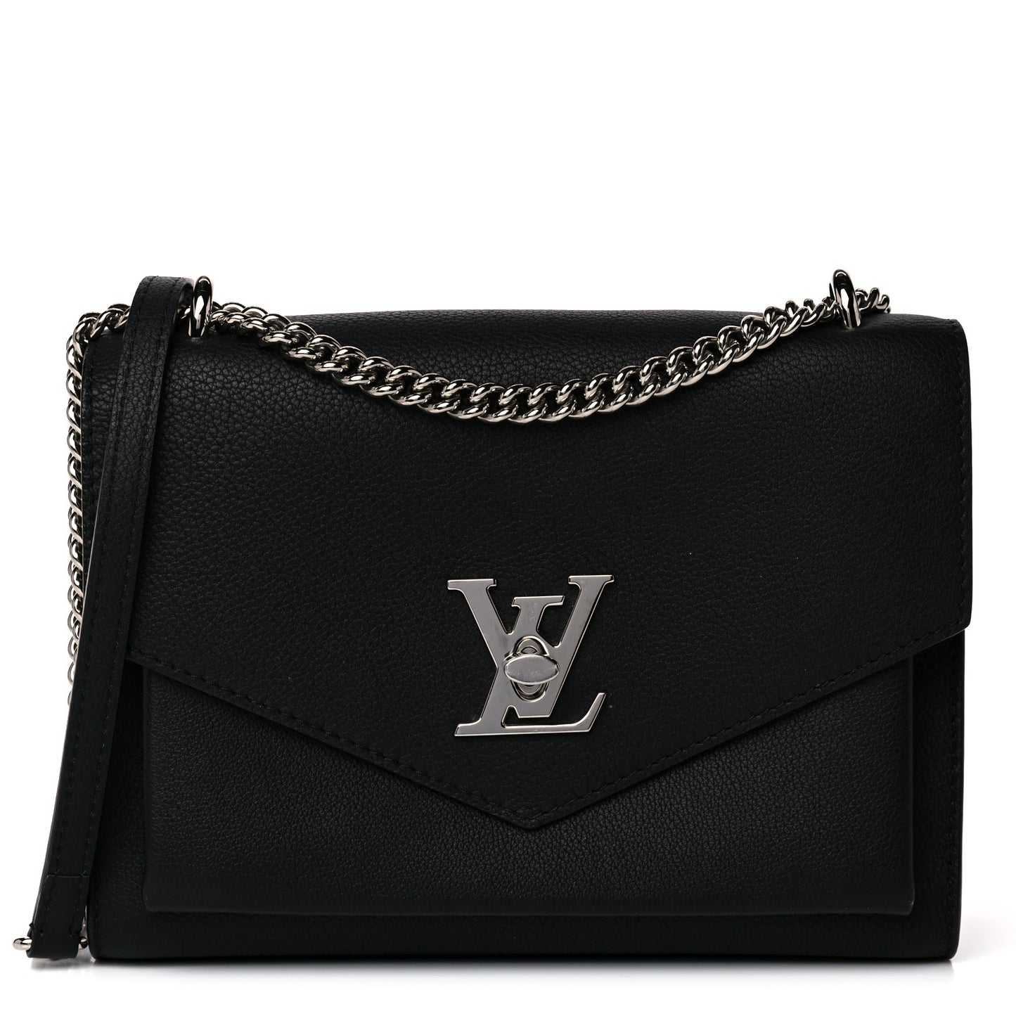 Soft Calfskin My Lockme Chain Bag BB Black