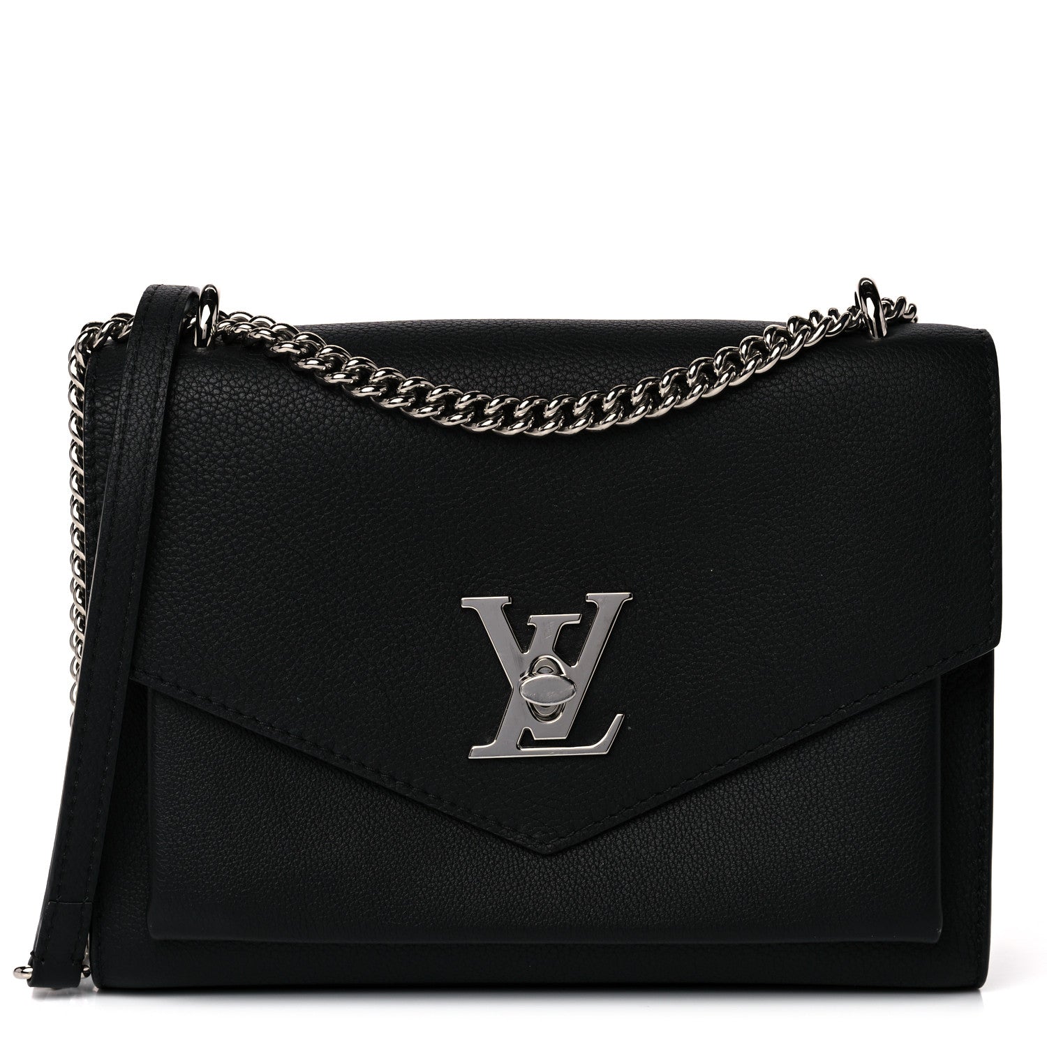 Louis Vuitton Soft Calfskin My Lockme Chain Bag BB Black 1 of 17