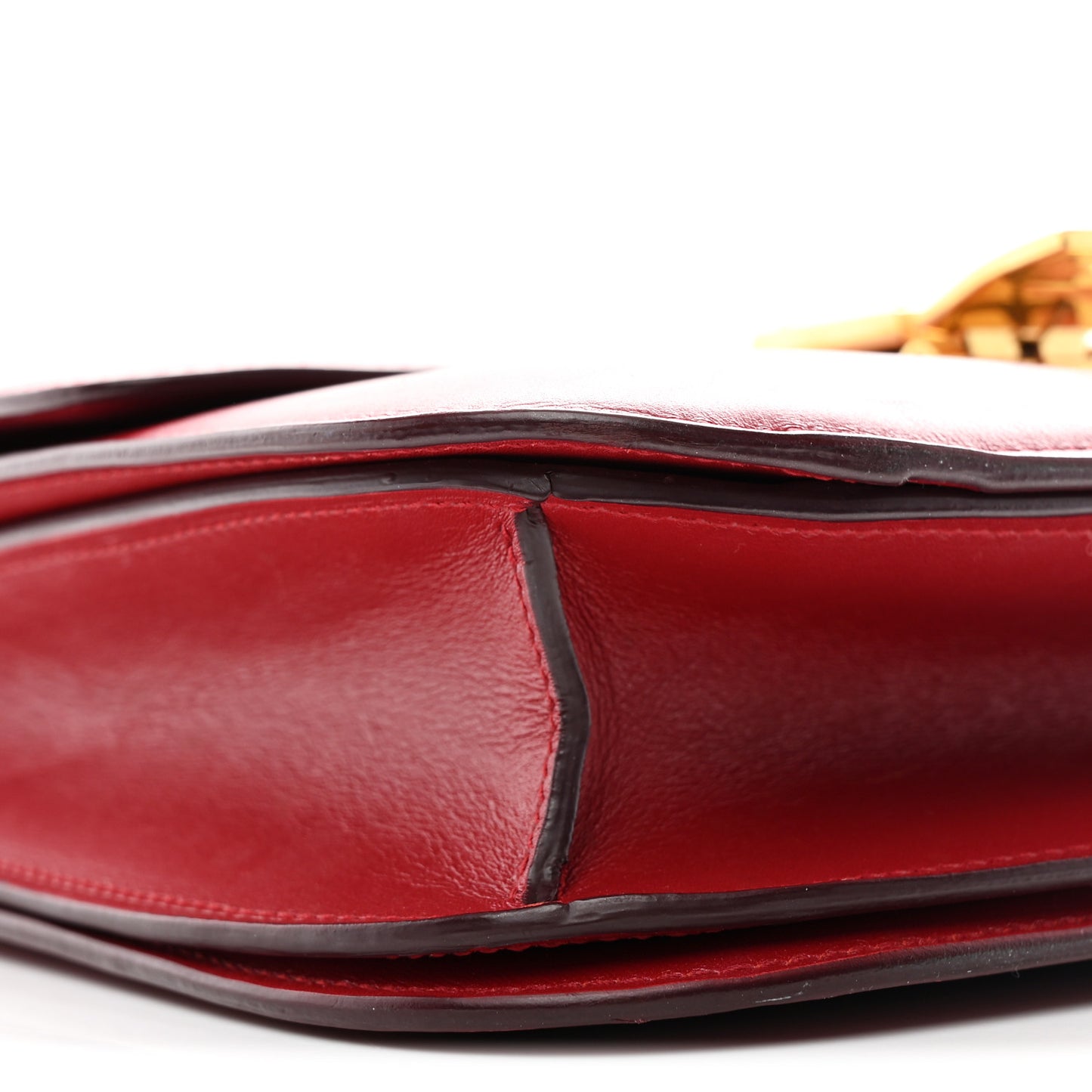 Box Calfskin Medium Classic Box Flap Bag Red