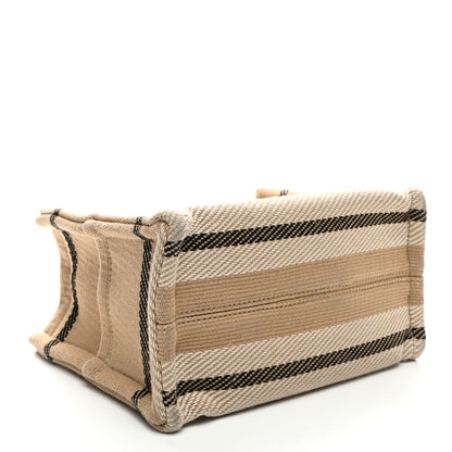 Celine Stripe Triomphe Small Cabas Beige Black 4 of 11