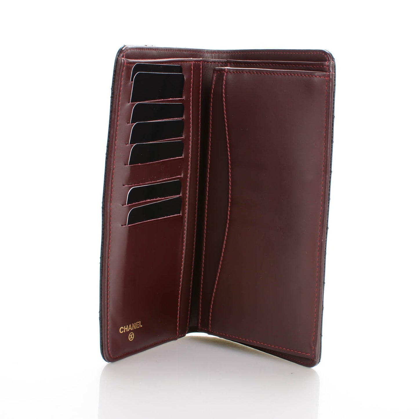 Caviar Quilted Yen Wallet Black