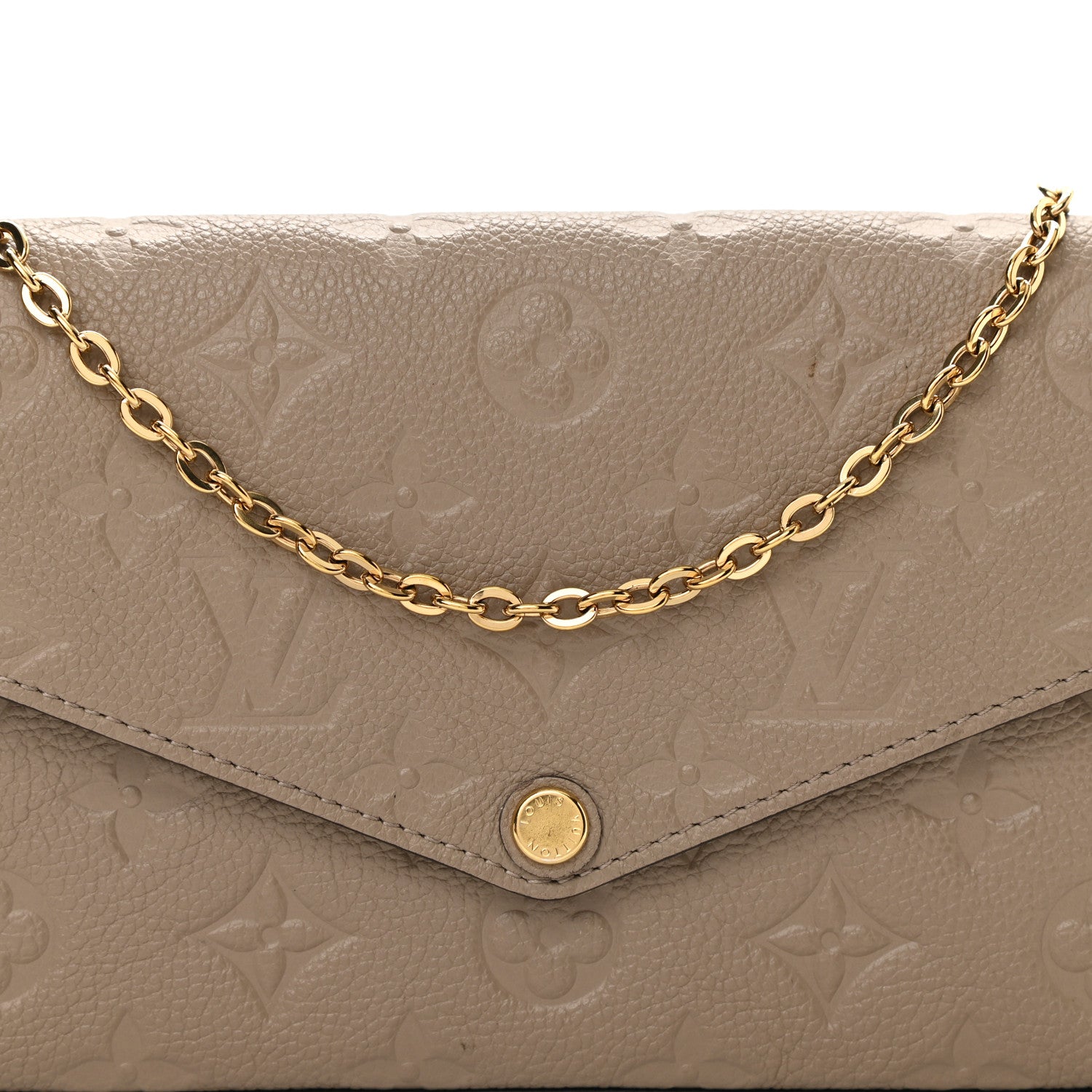 Louis Vuitton Empreinte Pochette Felicie Chain Wallet Tourterelle 7 of 8