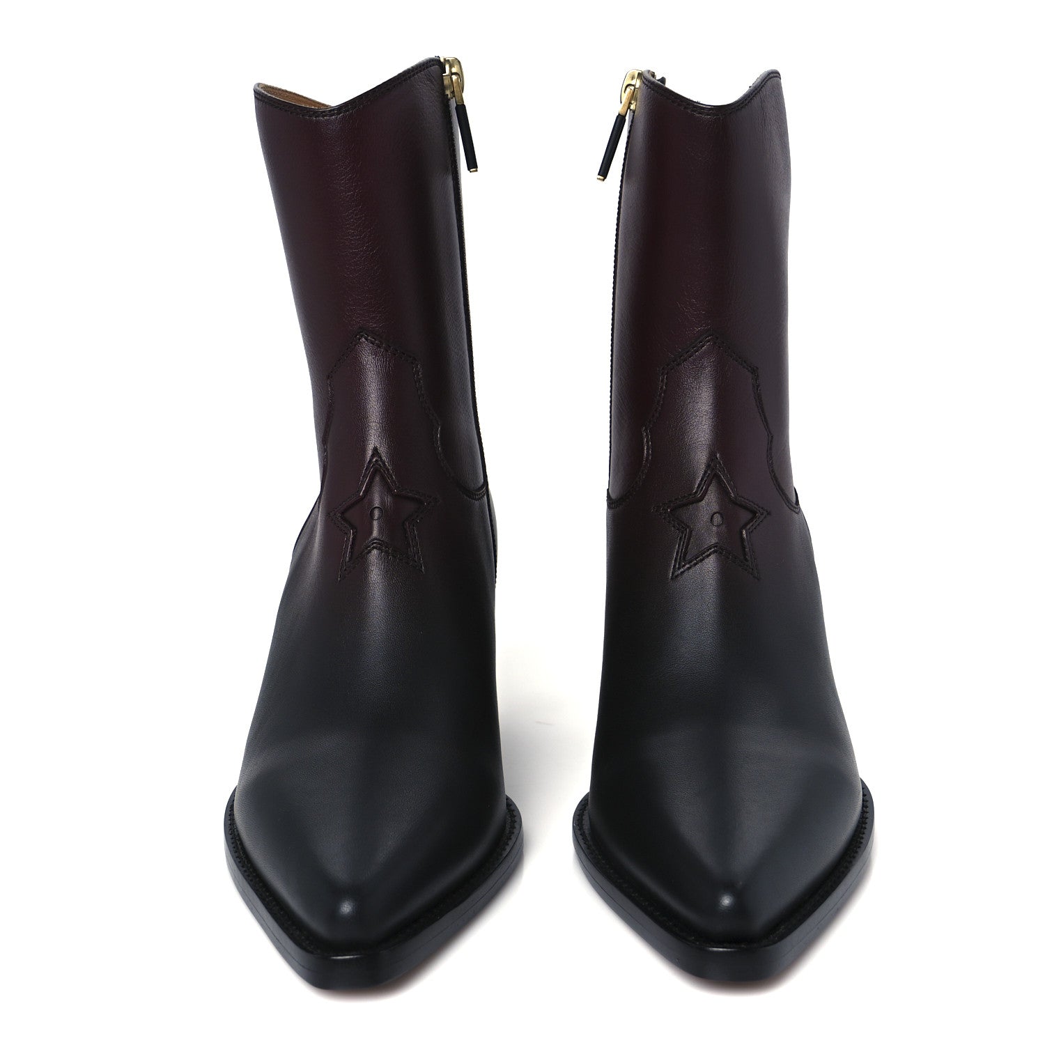 Christian Dior Shaded Calfskin Ombre L.A. Ankle Boots 37 Black Rouge 3 of 10