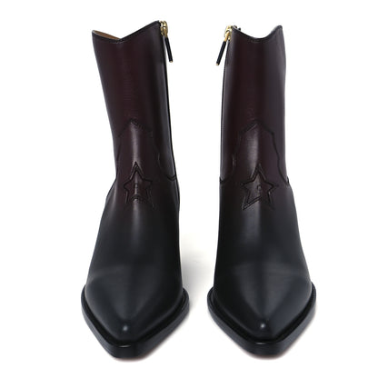 Christian Dior Shaded Calfskin Ombre L.A. Ankle Boots 37 Black Rouge 3 of 10