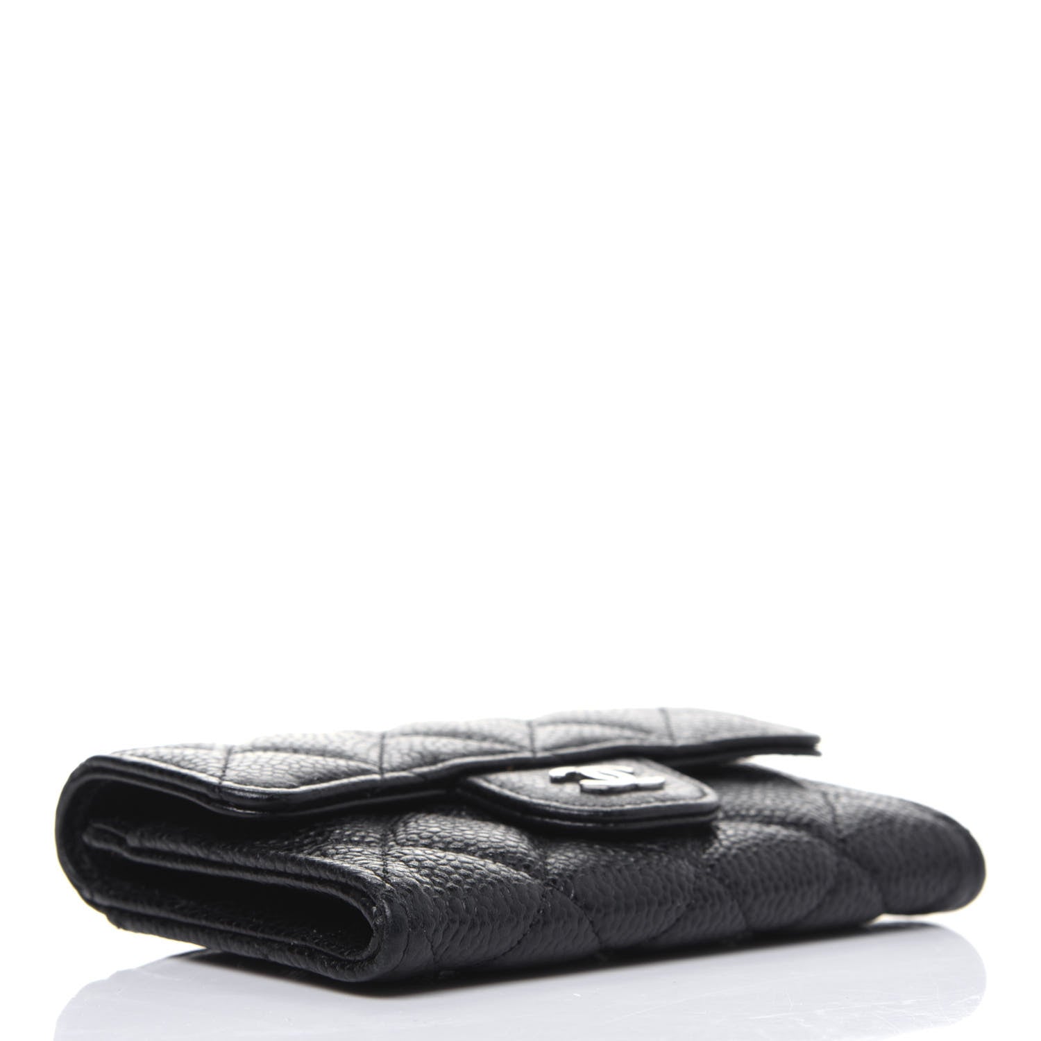 Chanel Caviar Quilted Flap Card Holder Wallet Black 4 of 13