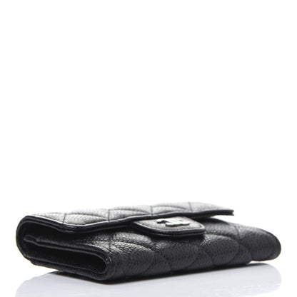 Chanel Caviar Quilted Flap Card Holder Wallet Black 4 of 13