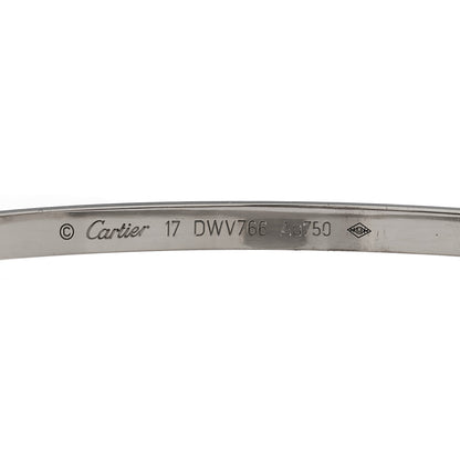 Cartier 18K White Gold Small LOVE Bracelet 17 3 of 9