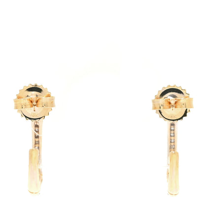 John Hardy 18K Yellow Gold Diamond XS Bamboo Hoop Earrings 4 of 6